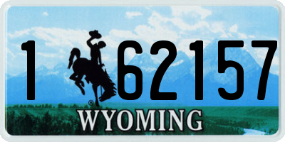 WY license plate 162157