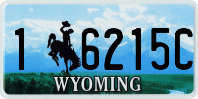 WY license plate 16215C