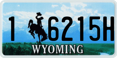 WY license plate 16215H