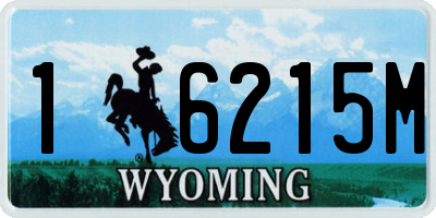 WY license plate 16215M