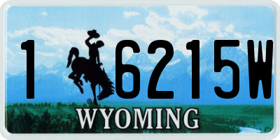 WY license plate 16215W