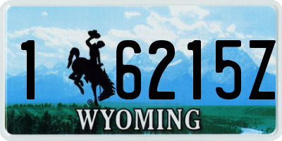 WY license plate 16215Z