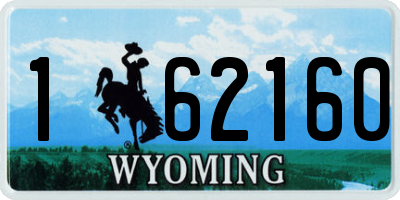 WY license plate 162160