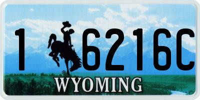 WY license plate 16216C
