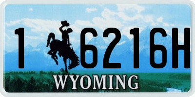 WY license plate 16216H