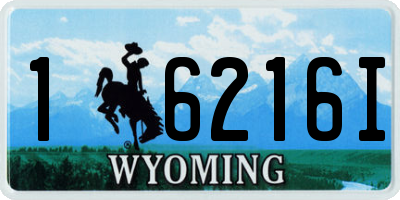 WY license plate 16216I