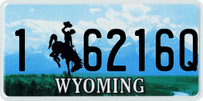 WY license plate 16216Q