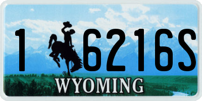 WY license plate 16216S