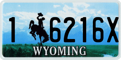 WY license plate 16216X