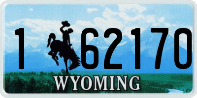 WY license plate 162170
