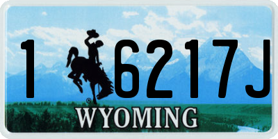 WY license plate 16217J