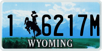 WY license plate 16217M