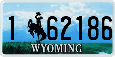 WY license plate 162186