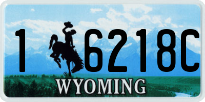 WY license plate 16218C