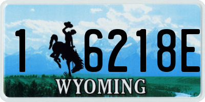 WY license plate 16218E