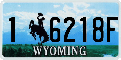 WY license plate 16218F