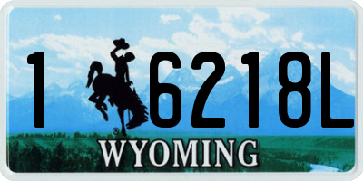 WY license plate 16218L