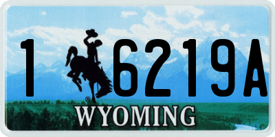WY license plate 16219A