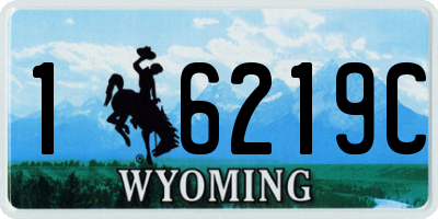 WY license plate 16219C