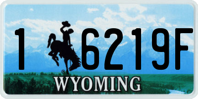WY license plate 16219F