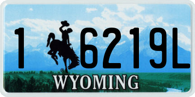 WY license plate 16219L