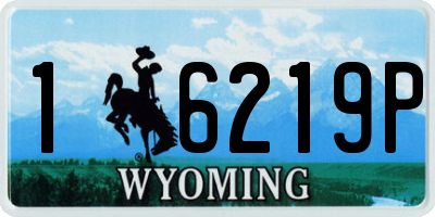 WY license plate 16219P