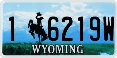 WY license plate 16219W