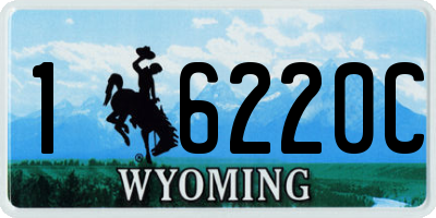 WY license plate 16220C