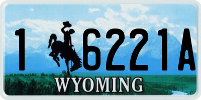 WY license plate 16221A