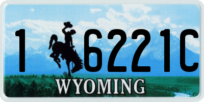 WY license plate 16221C
