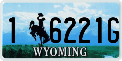WY license plate 16221G