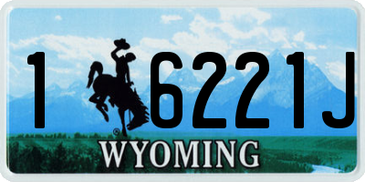 WY license plate 16221J