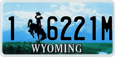 WY license plate 16221M