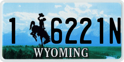 WY license plate 16221N