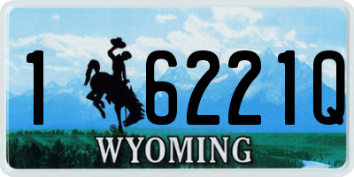 WY license plate 16221Q