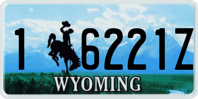 WY license plate 16221Z