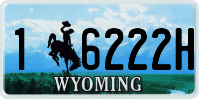 WY license plate 16222H