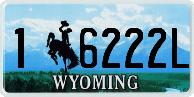 WY license plate 16222L