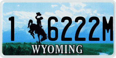 WY license plate 16222M