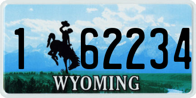 WY license plate 162234