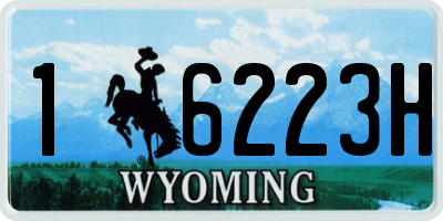 WY license plate 16223H
