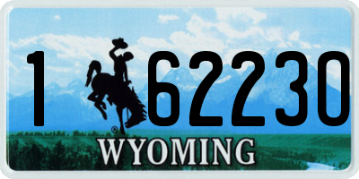WY license plate 16223O
