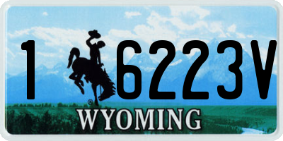 WY license plate 16223V