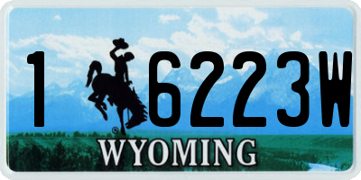 WY license plate 16223W