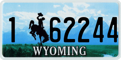 WY license plate 162244