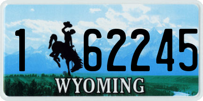 WY license plate 162245