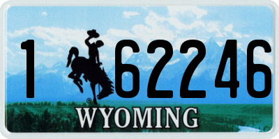 WY license plate 162246