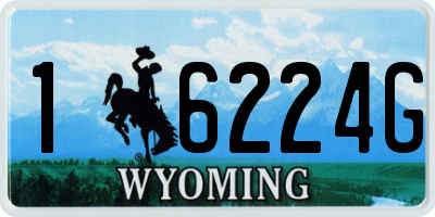 WY license plate 16224G