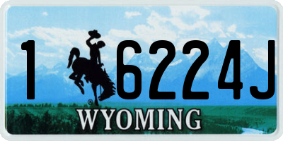 WY license plate 16224J