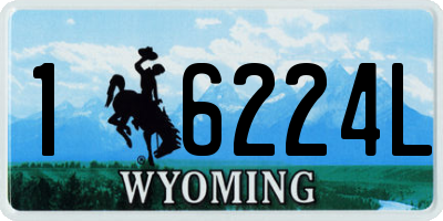 WY license plate 16224L